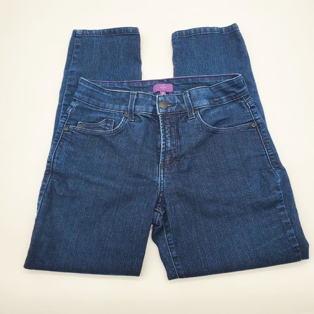 NYDJ relaxed straight leg jeans - size 2 Petite - Picture 2 of 3